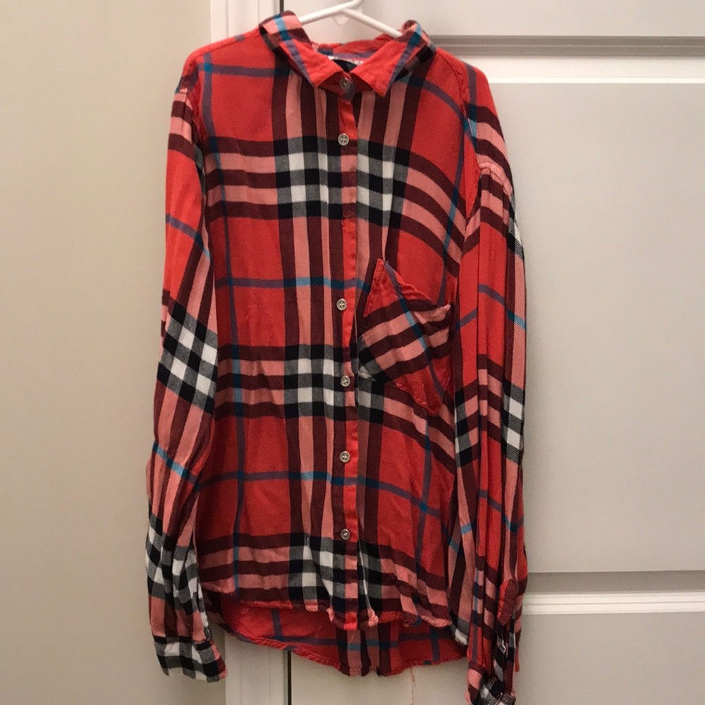 Loose-Fitting “Cotton On” Red Flannel